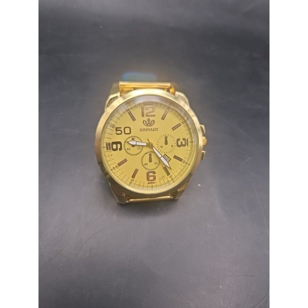 Rinnady Mens Gold Tone Watch
